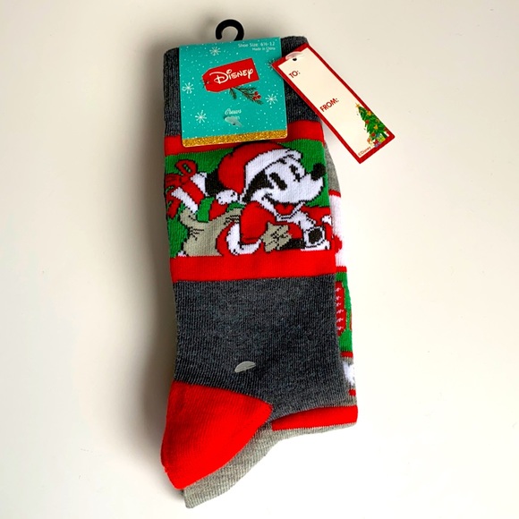 🎄Disney Mickey Mouse Christmas Holiday Socks - Picture 1 of 4